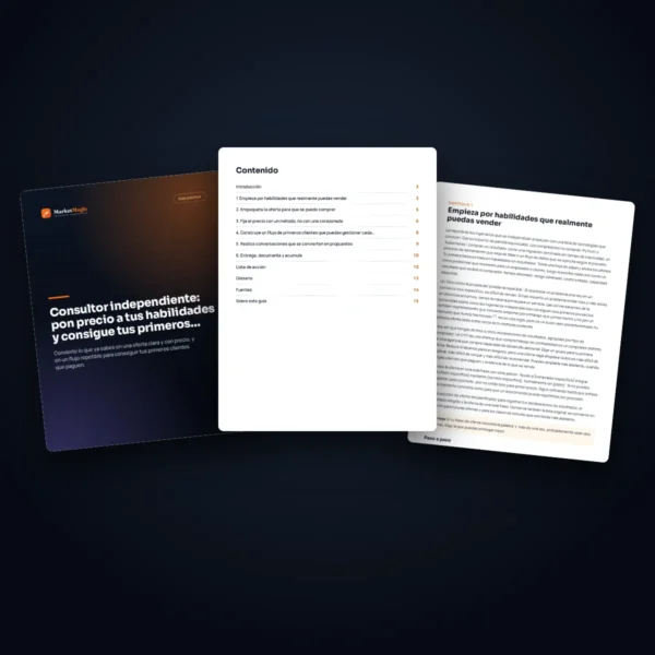 Planificador de lanzamiento para consultores independientes: oferta y flujo de p: primeras páginas de la guía en PDF