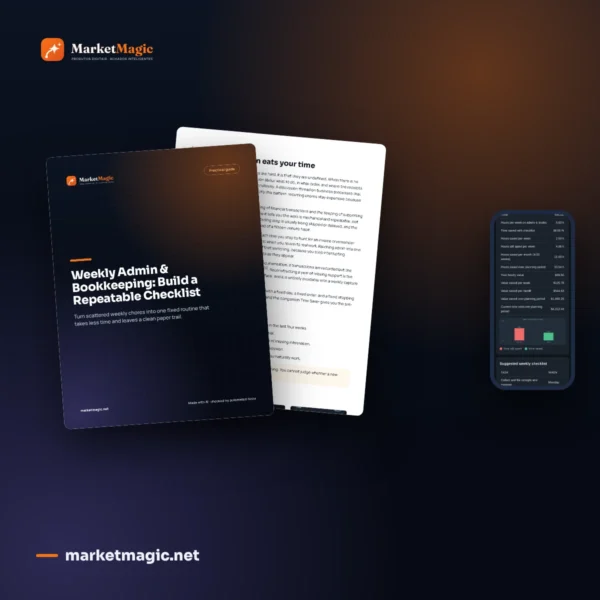 Weekly Admin & Bookkeeping Checklist Builder