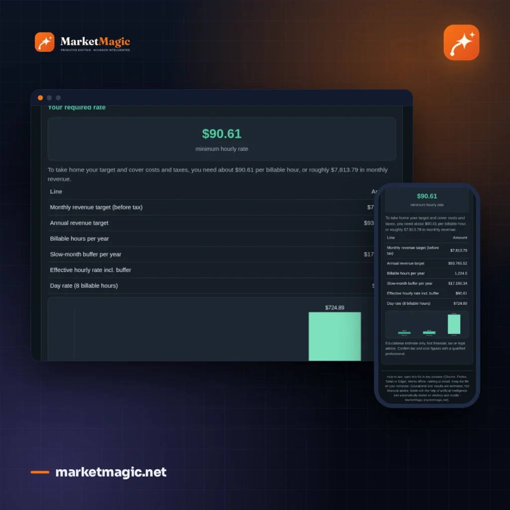 Freelance Rate Calculator: Costs and Slow Months